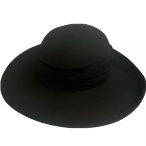 Women's Vintage Black Hat Lifefelt By Commodore Corp 5th Ave New York Brand